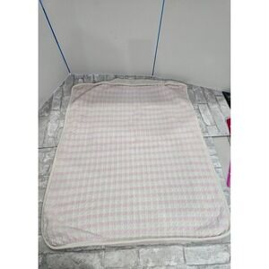 Pottery Barn‎ Kids Baby Cotton Blanket Pink 35" x 29" Brushed Girls Pink Cream